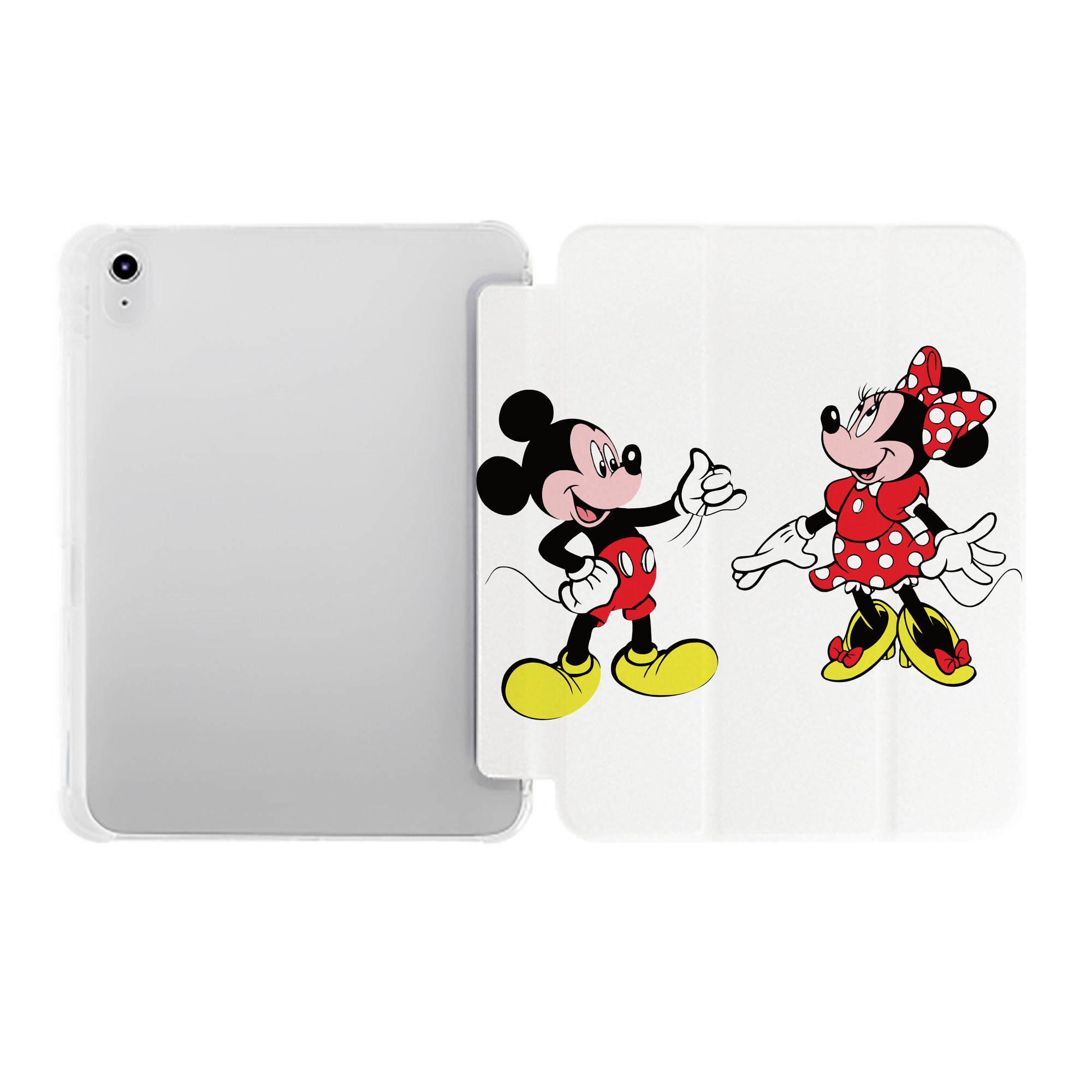 （画像用） ミッキーマウス Mickey Mouse IPad ケース ペン収納付き 三つ折りスタンド PUレザー×シリコン 対応機種9.5/10.5/10.9インチ